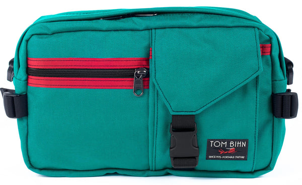 The LGD in Mayura/Red/Dawn. Front view of the bag.